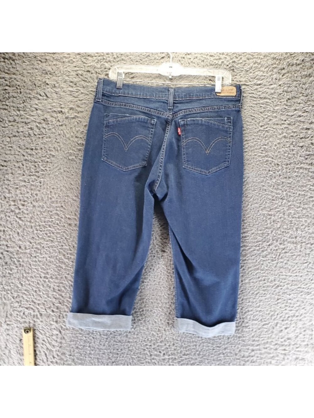 Levis Jeans Womens Size 12 Blue Cropped Capri Stretch Denim *Read*